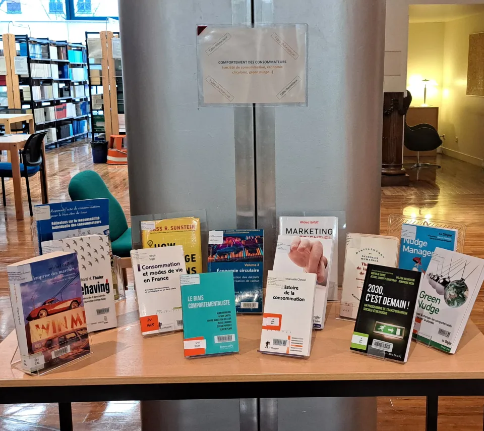 Table présentant des ouvrages sur le thème de la consommation et du comportement des consommateurs